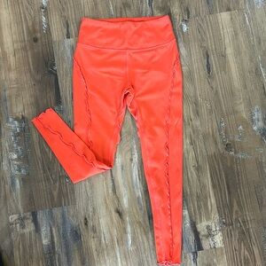 Free People Movement Hearts Aflutter Leggings Size S Orange Hi Rise